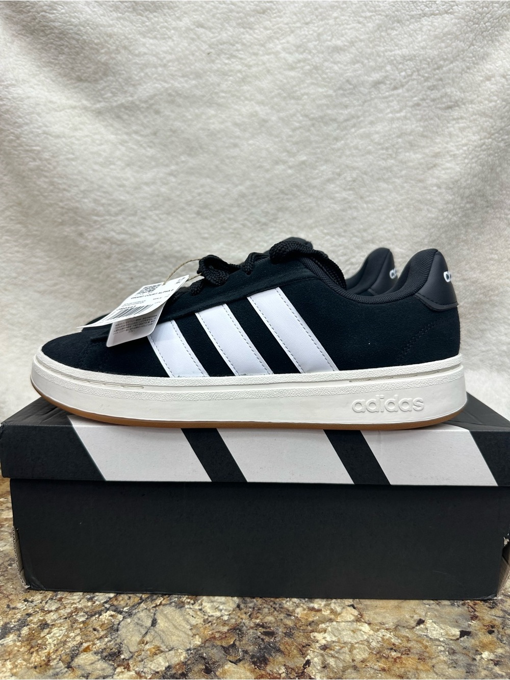 adidas Black and White Low-Top Skate Sneakers